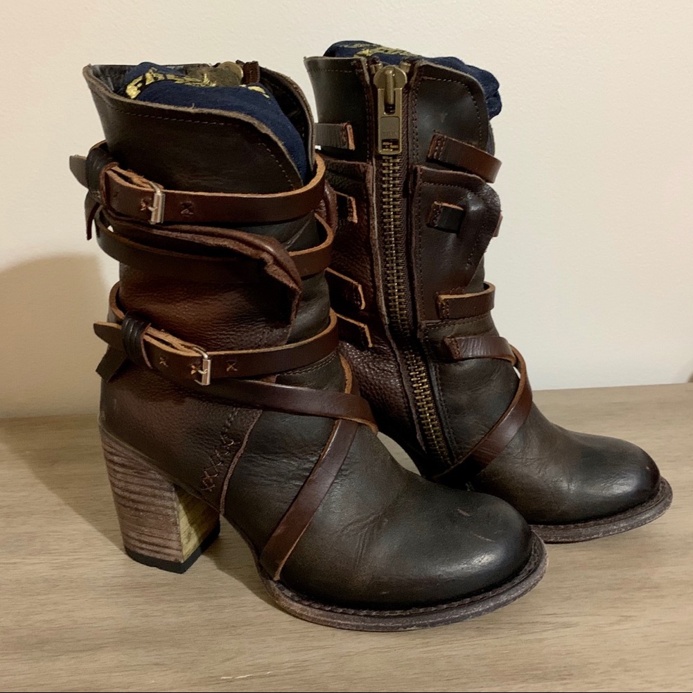 Freebird Baker Boots 7 Olive Multi